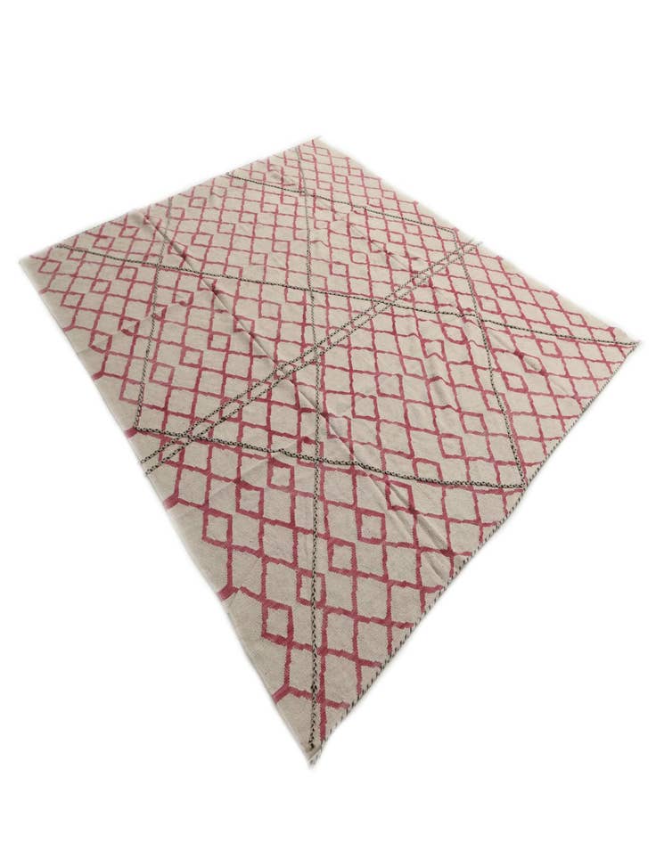 Detail image of 8' 6 x 9' 7  Hand Woven Kilim Modern Wool Rug