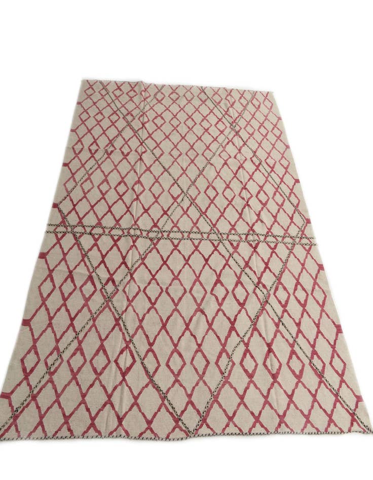 Detail image of 8' 6 x 9' 7  Hand Woven Kilim Modern Wool Rug