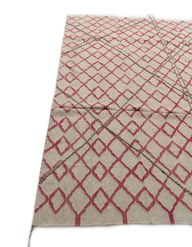 Detail image of 8' 6 x 9' 7  Hand Woven Kilim Modern Wool Rug