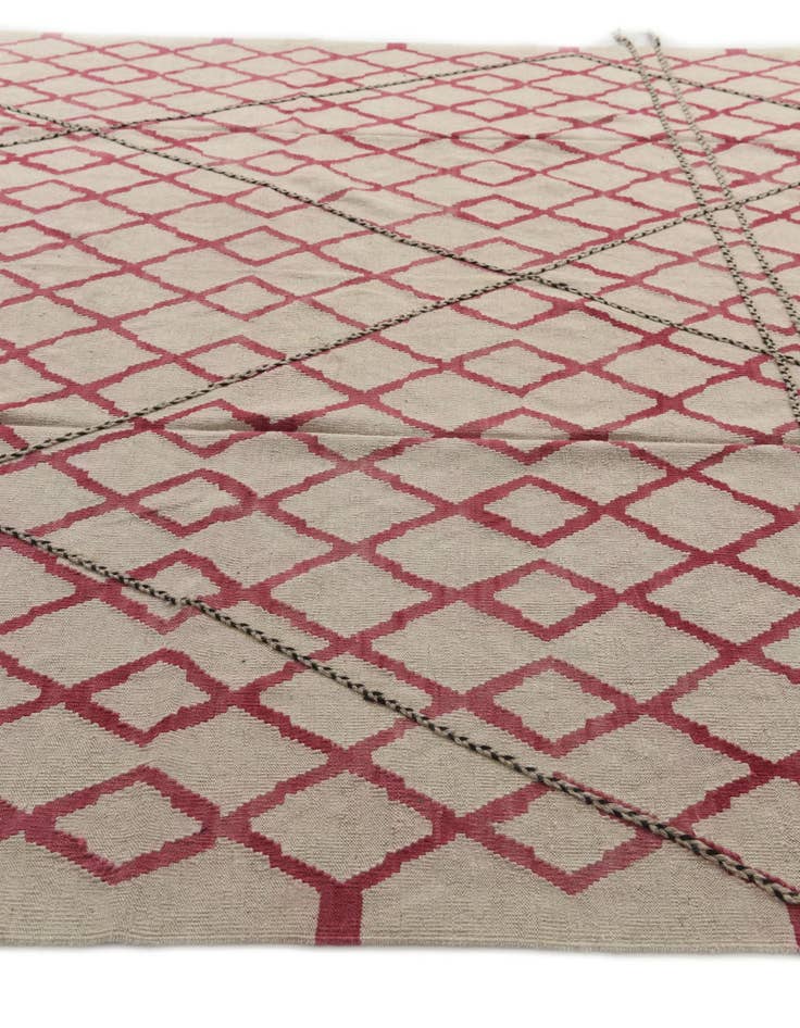 Detail image of 8' 6 x 9' 7  Hand Woven Kilim Modern Wool Rug