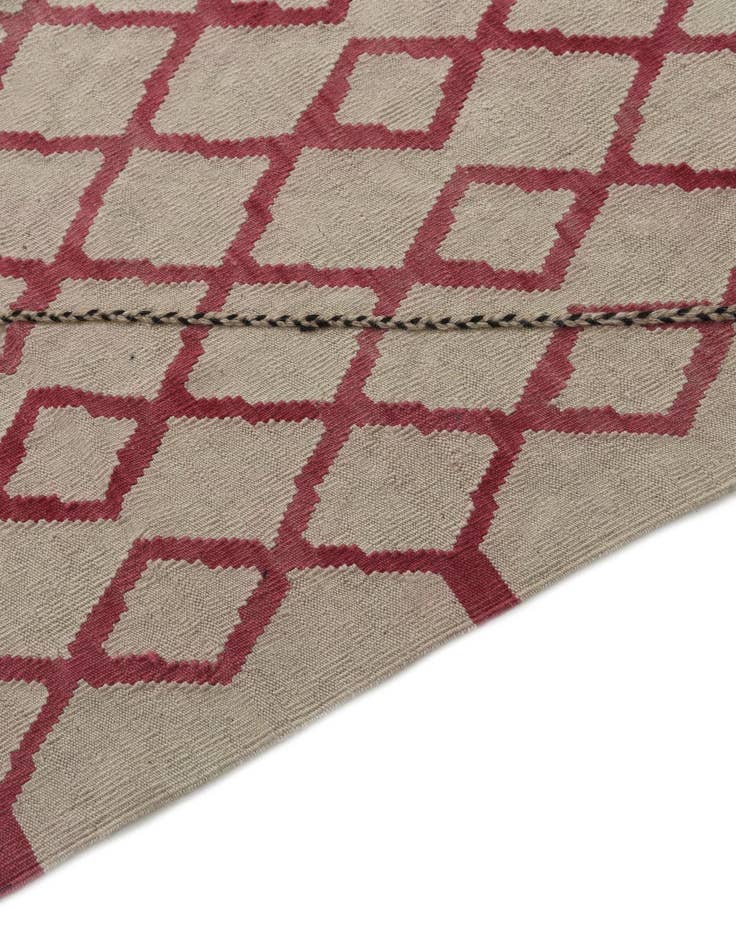 Detail image of 8' 6 x 9' 7  Hand Woven Kilim Modern Wool Rug