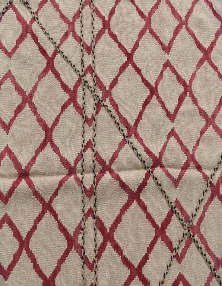 Detail image of 8' 6 x 9' 7  Hand Woven Kilim Modern Wool Rug