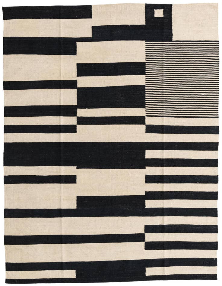 Detail image of 5' 7 x 7' 9 Hand Woven Kilim Modern Wool Rug