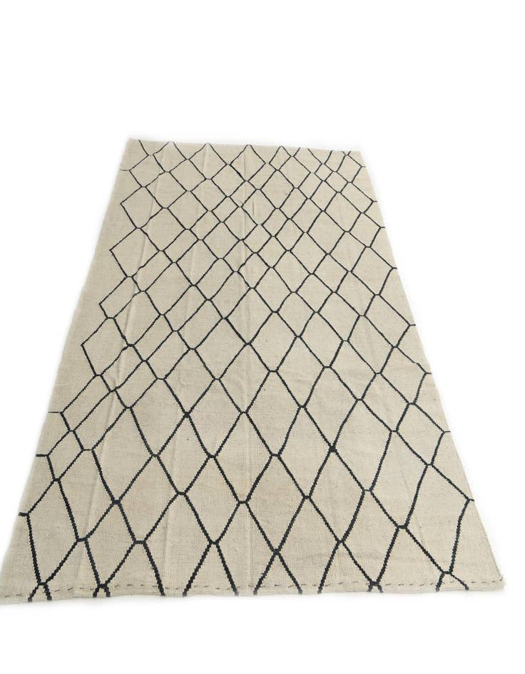 Detail image of 6' x 7' 3  Hand Woven Kilim Modern Wool Rug