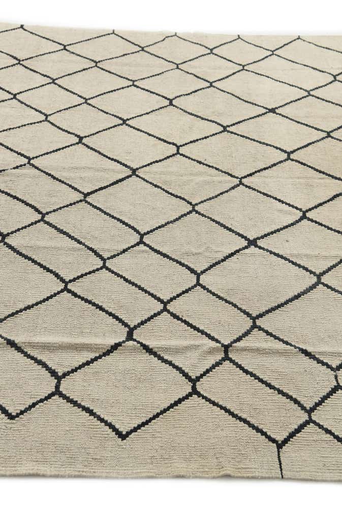 6' x 7' 3 Hand Woven Kilim Modern Wool Rug