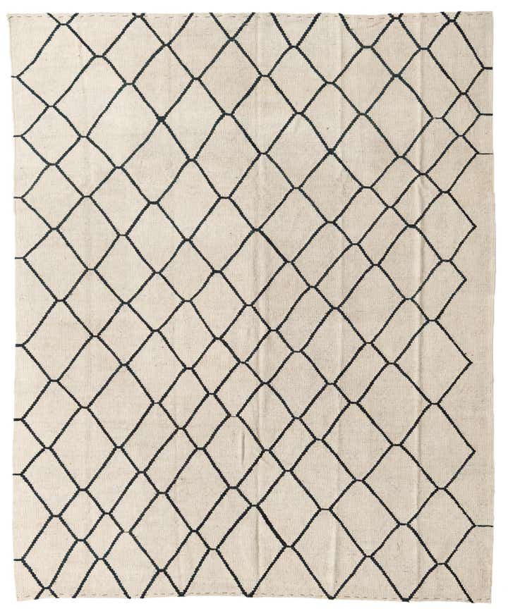 6' x 7' 3 Hand Woven Kilim Modern Wool Rug
