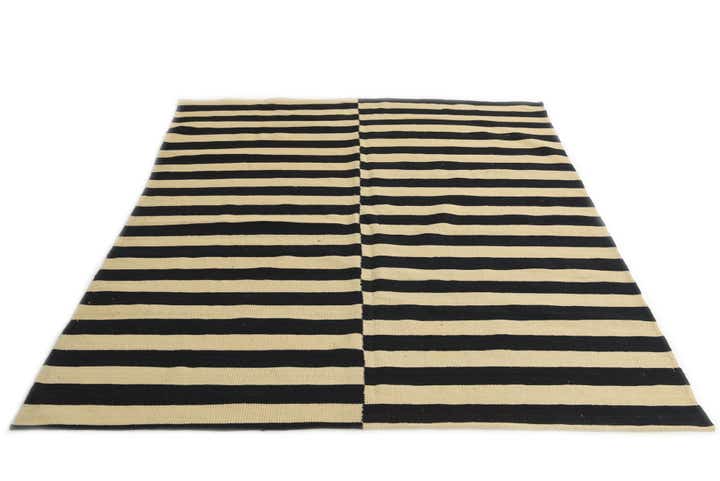 5' 2 x 6' 2 Hand Woven Kilim Modern Wool Rug