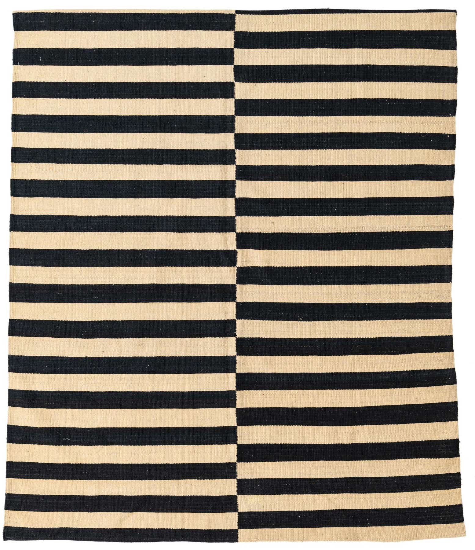 5' 2 x 6' 2 Hand Woven Kilim Modern Wool Rug