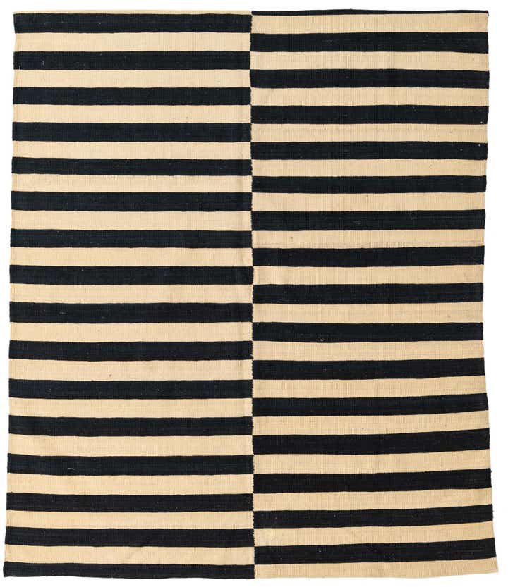 5' 2 x 6' 2 Hand Woven Kilim Modern Wool Rug