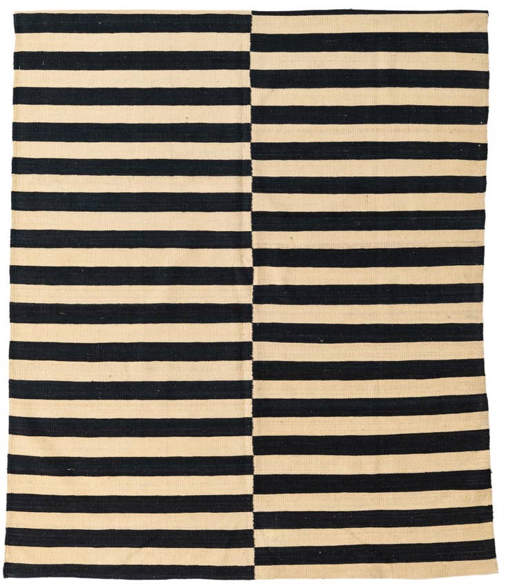 Detail image of 5' 2 x 6' 2 Hand Woven Kilim Modern Wool Rug