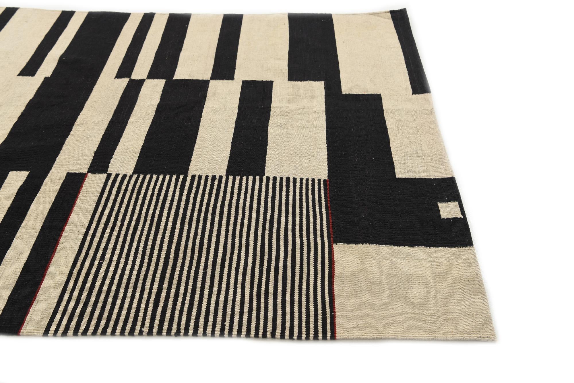 4' 10 x 6' 5 Hand Woven Kilim Modern Wool Rug