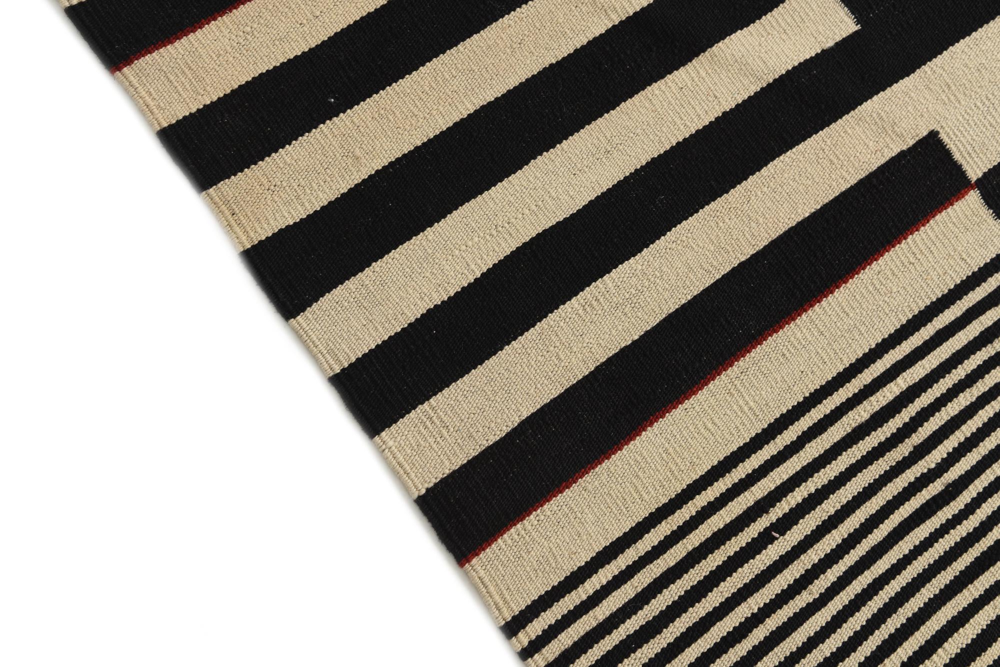 4' 10 x 6' 5 Hand Woven Kilim Modern Wool Rug