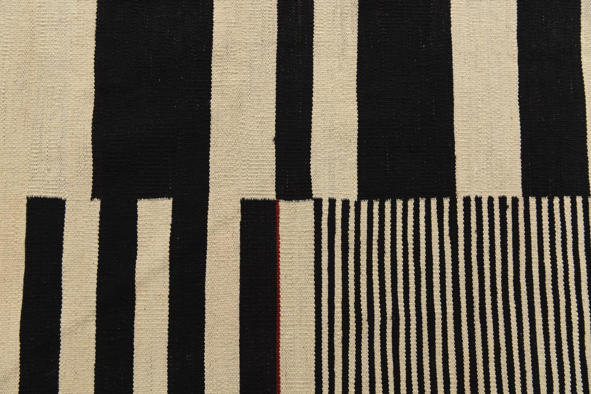 4' 10 x 6' 5 Hand Woven Kilim Modern Wool Rug