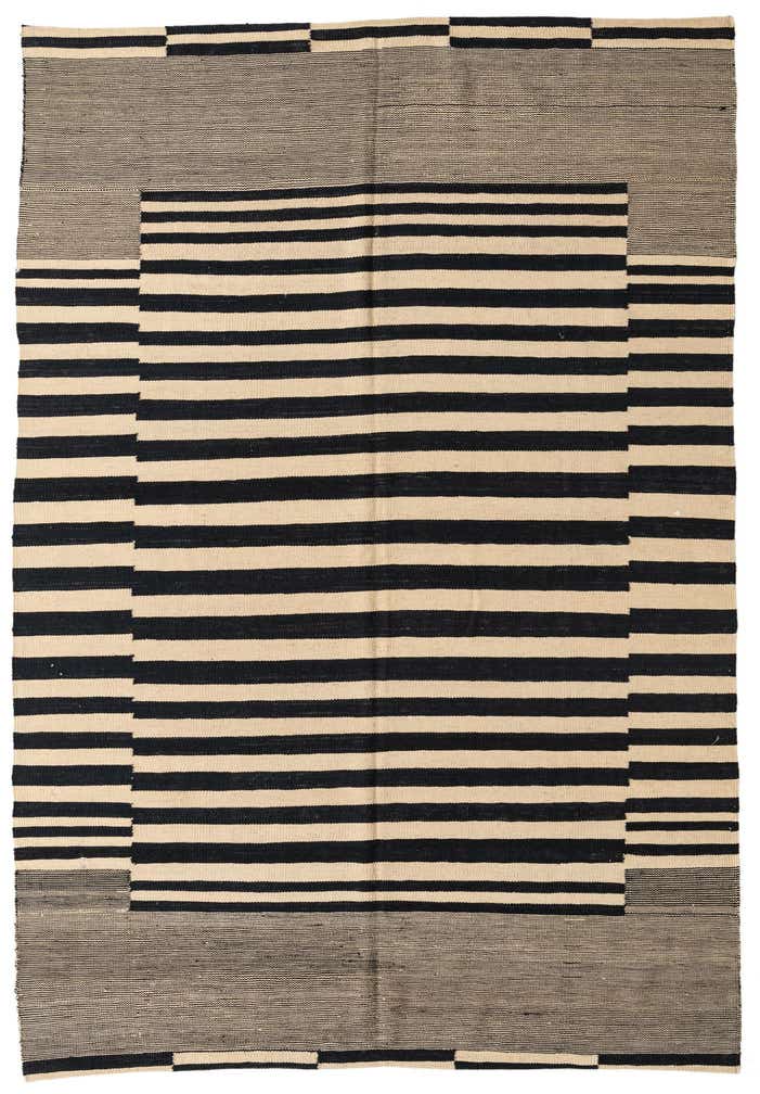 5' 6 x 8' Hand Woven Kilim Modern Wool Rug