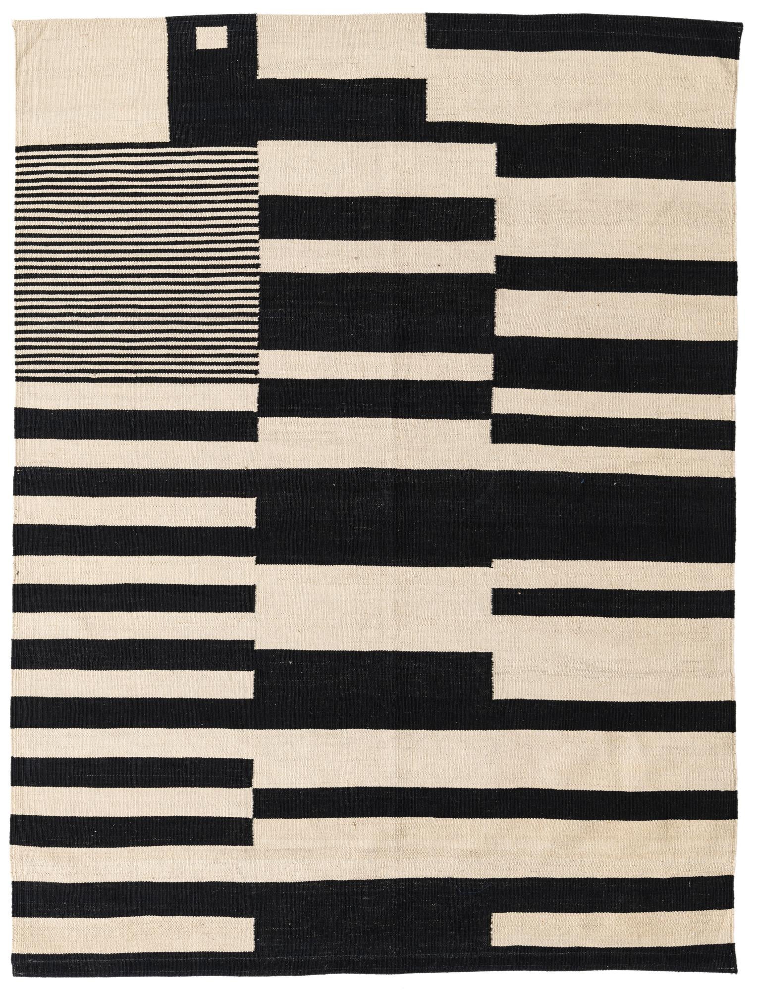 5' 1 x 6' 9 Hand Woven Kilim Modern Wool Rug