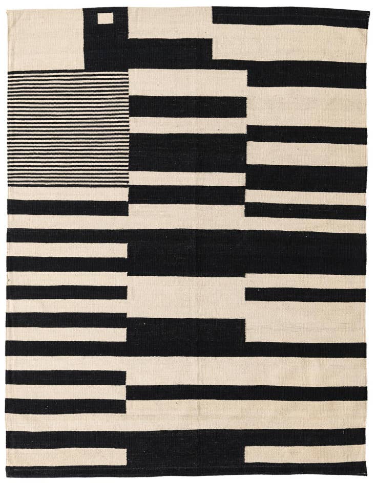 Detail image of 5' 1 x 6' 9 Hand Woven Kilim Modern Wool Rug