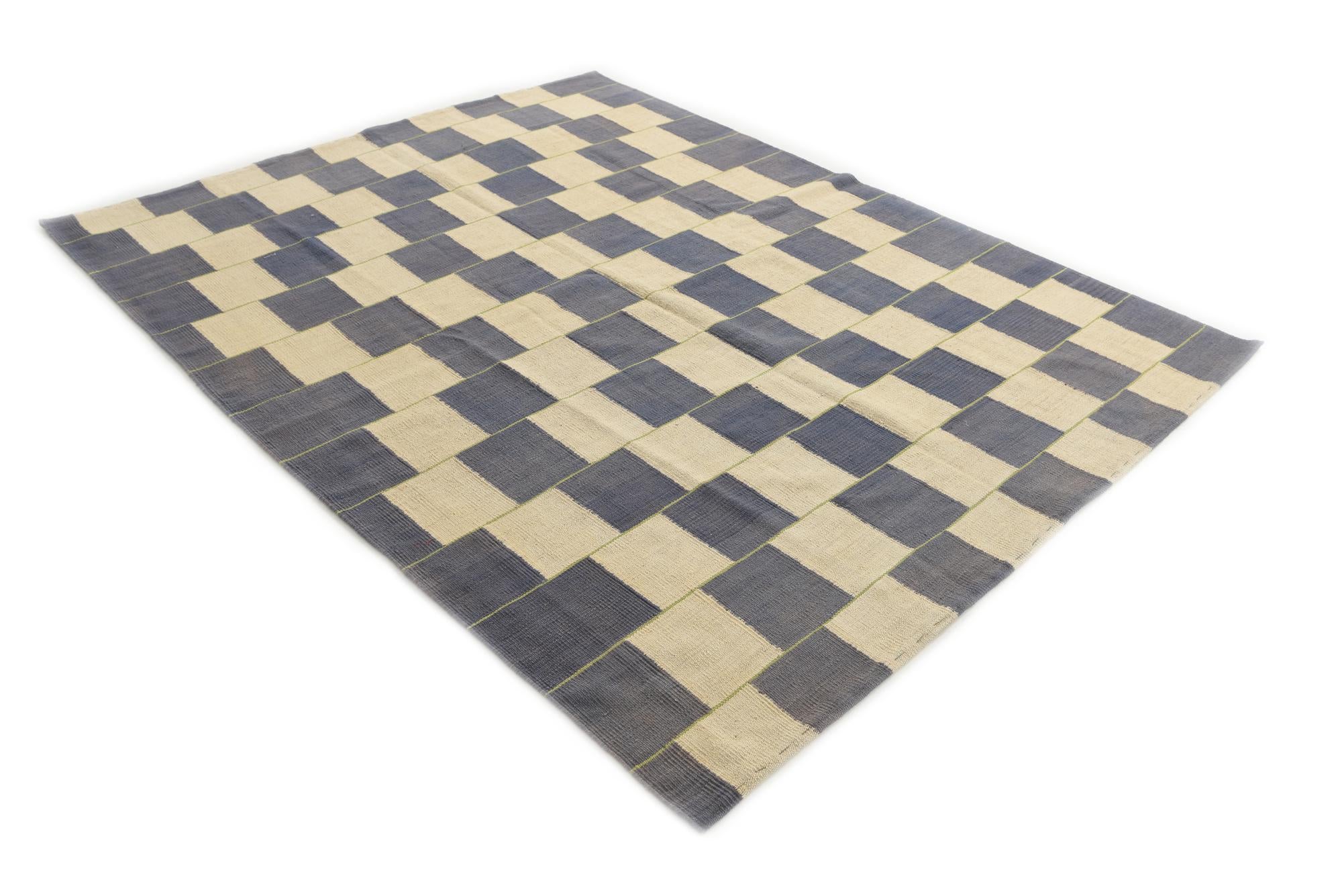 5' 10 x 7' 6 Hand Woven Kilim Modern Wool Rug