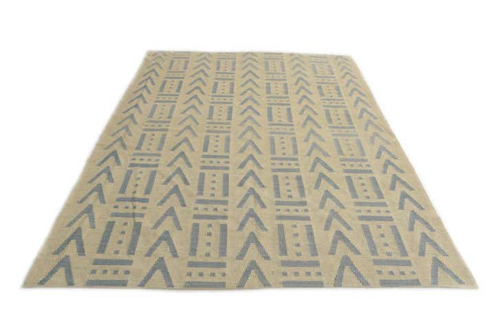 5' x 6' 6 Hand Woven Kilim Modern Wool Rug