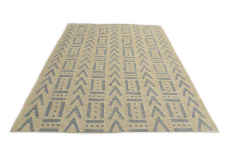 Detail image of 5' x 6' 6 Hand Woven Kilim Modern Wool Rug