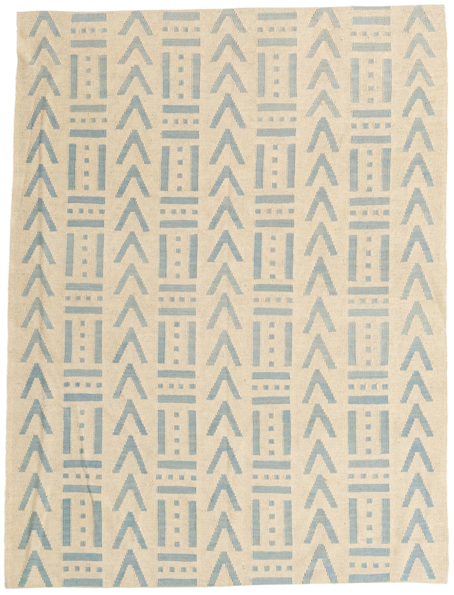 5' x 6' 6 Hand Woven Kilim Modern Wool Rug