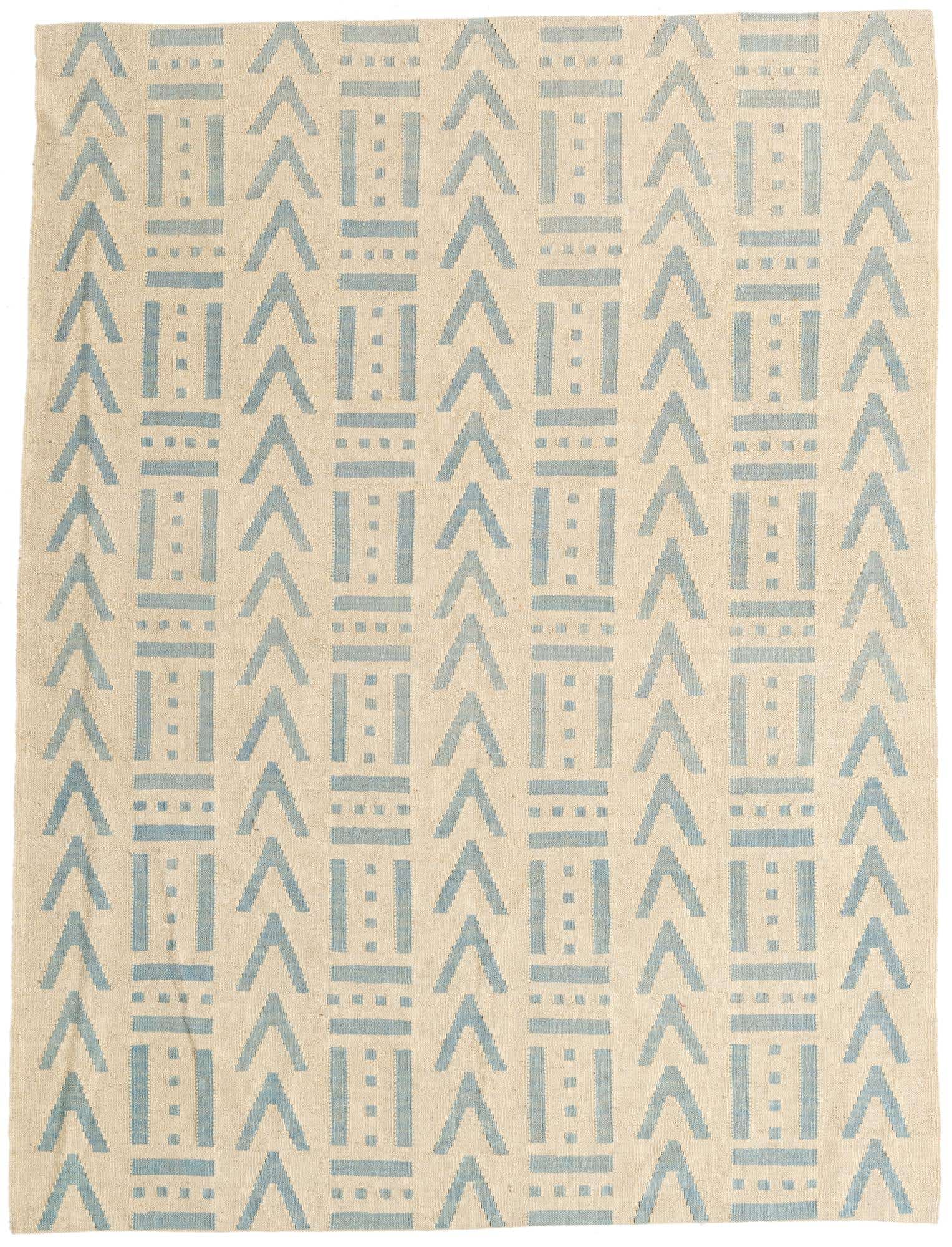 5' x 6' 6 Hand Woven Kilim Modern Wool Rug