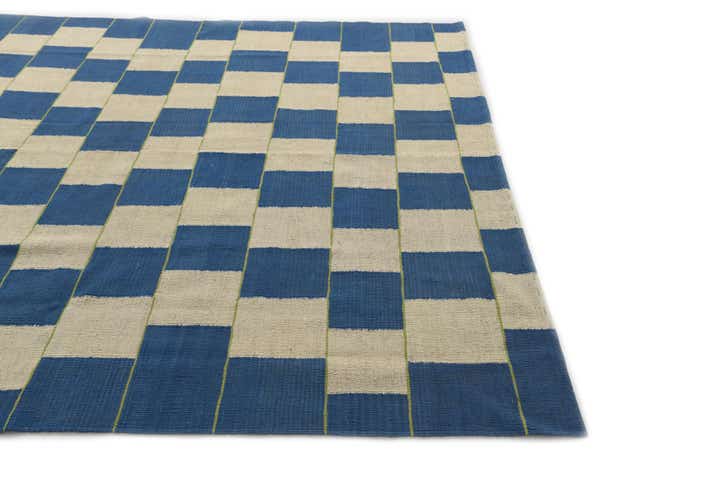 6' 4 x 7' 2 Hand Woven Kilim Modern Wool Rug