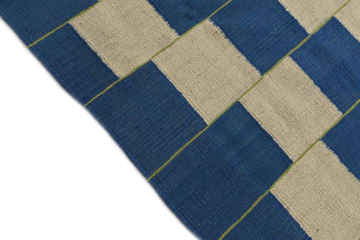 6' 4 x 7' 2 Hand Woven Kilim Modern Wool Rug