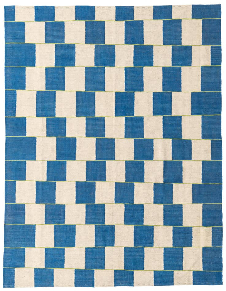 Detail image of 6' 4 x 7' 2 Hand Woven Kilim Modern Wool Rug