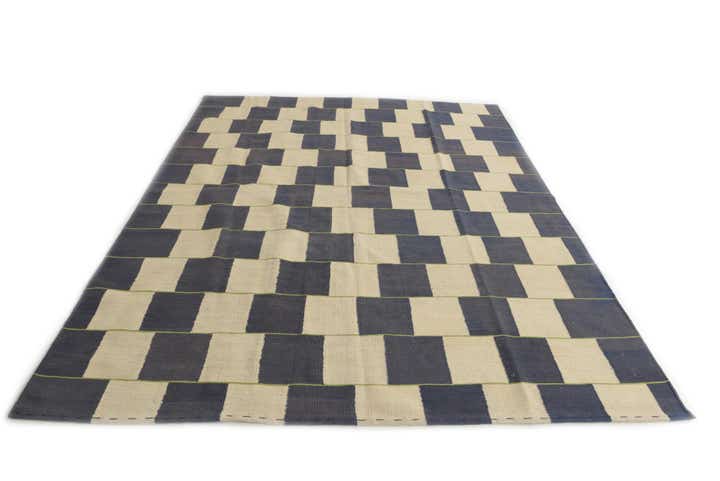 6' x 7' 6 Hand Woven Kilim Modern Wool Rug