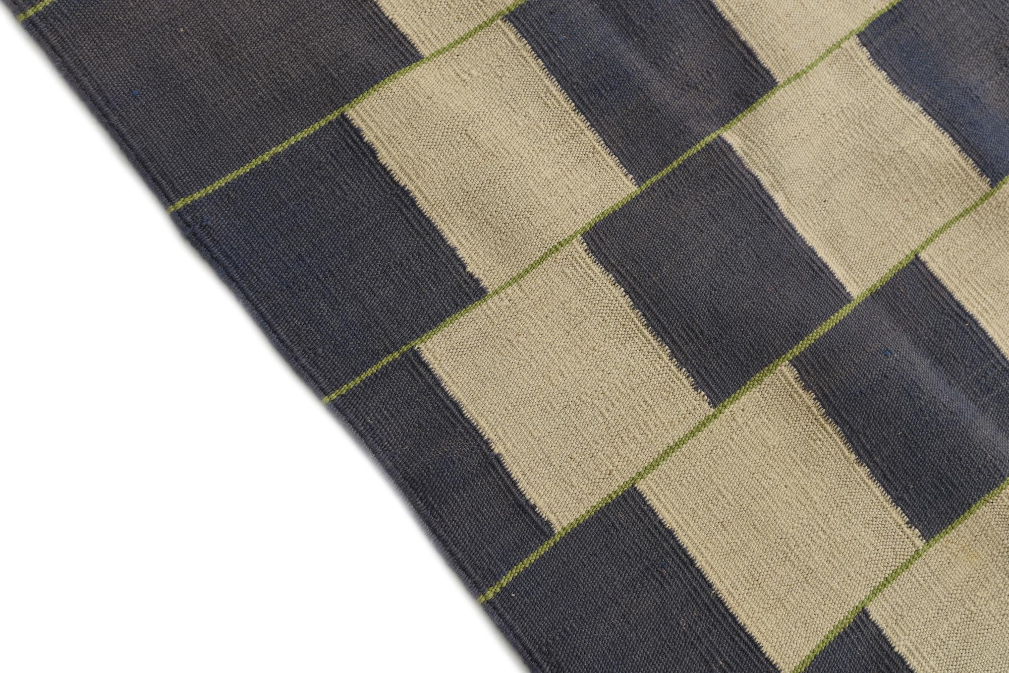 6' x 7' 6 Hand Woven Kilim Modern Wool Rug