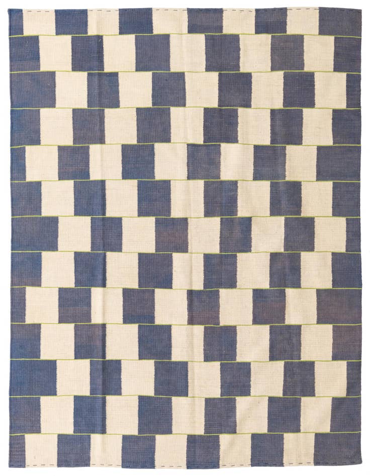 Detail image of 6' x 7' 6 Hand Woven Kilim Modern Wool Rug