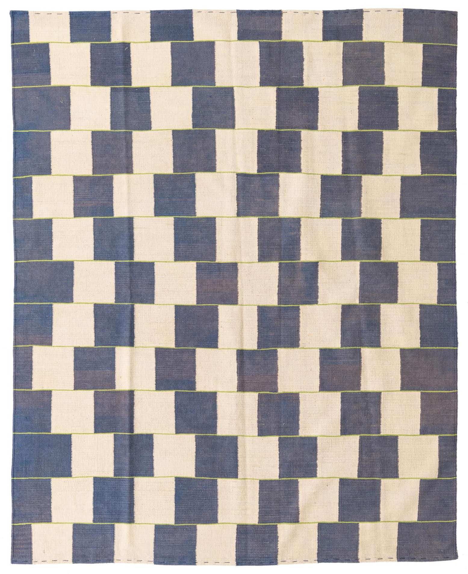 6' x 7' 6 Hand Woven Kilim Modern Wool Rug