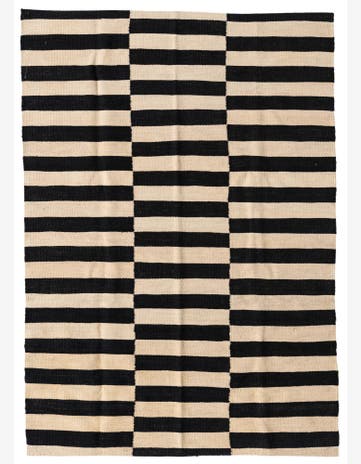4' 2 x 5' 10 Hand Woven Kilim Modern Wool Rug
