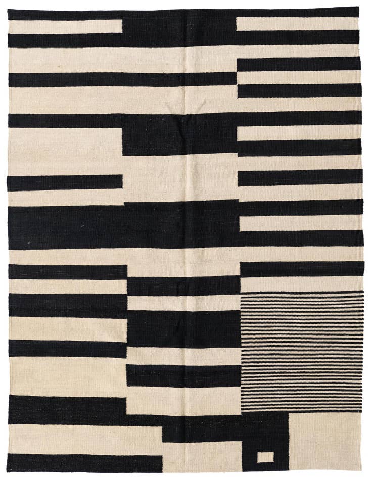 Detail image of 5' 1 x 6' 9 Hand Woven Kilim Modern Wool Rug