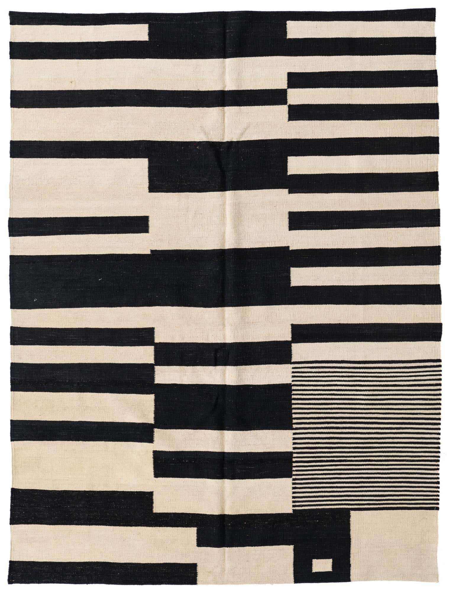 5' 1 x 6' 9 Hand Woven Kilim Modern Wool Rug