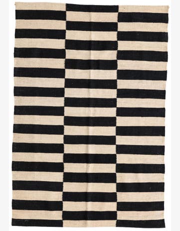 3' 3 x 4' 9 Hand Woven Kilim Modern Wool Rug