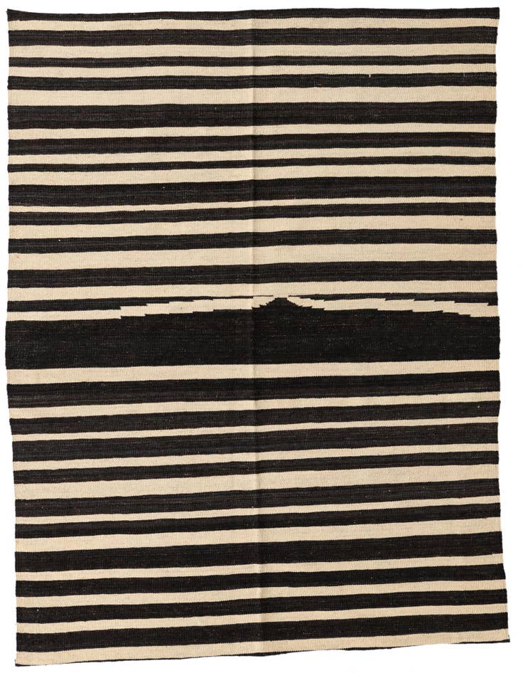 Detail image of 5' x 6' 5 Hand Woven Kilim Modern Wool Rug