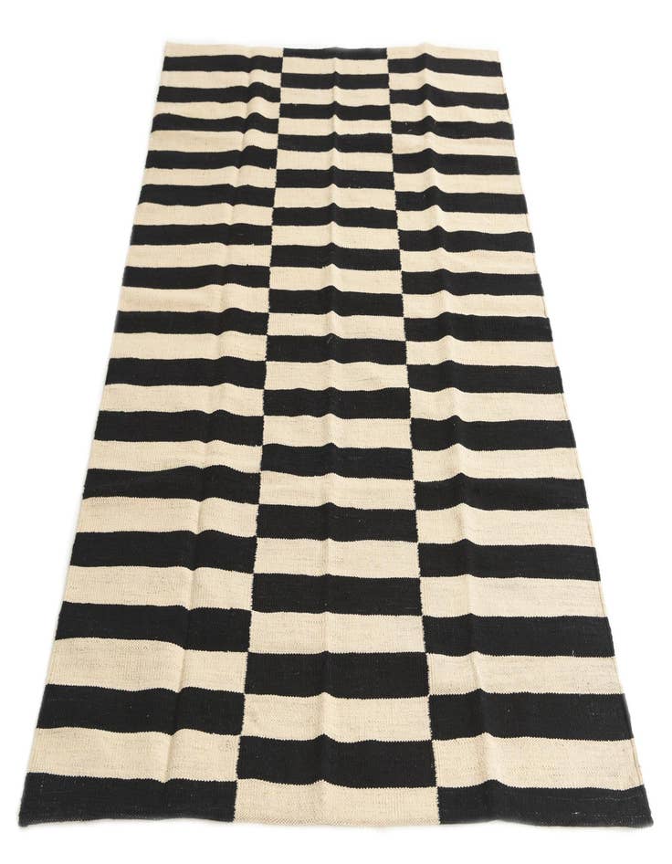 Detail image of 4' 2 x 6'  Hand Woven Kilim Modern Wool Rug