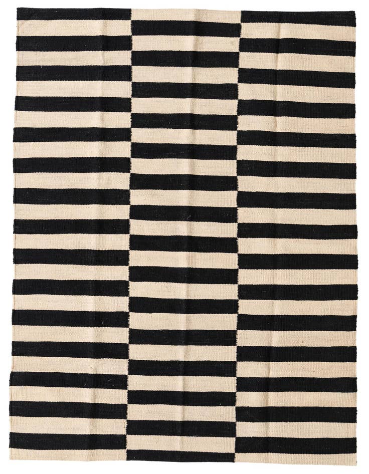 Detail image of 4' 2 x 6' Hand Woven Kilim Modern Wool Rug