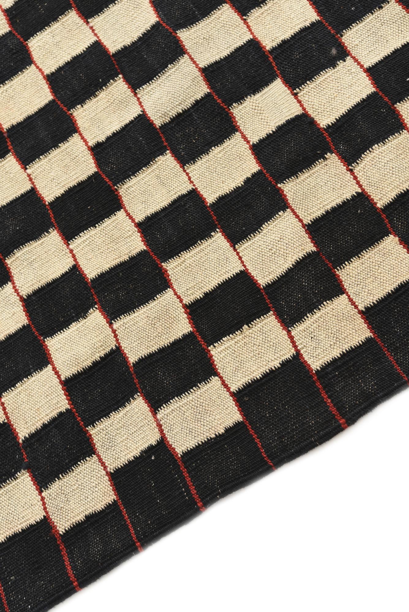 5' 8 x 7' 6 Hand Woven Kilim Modern Wool Rug