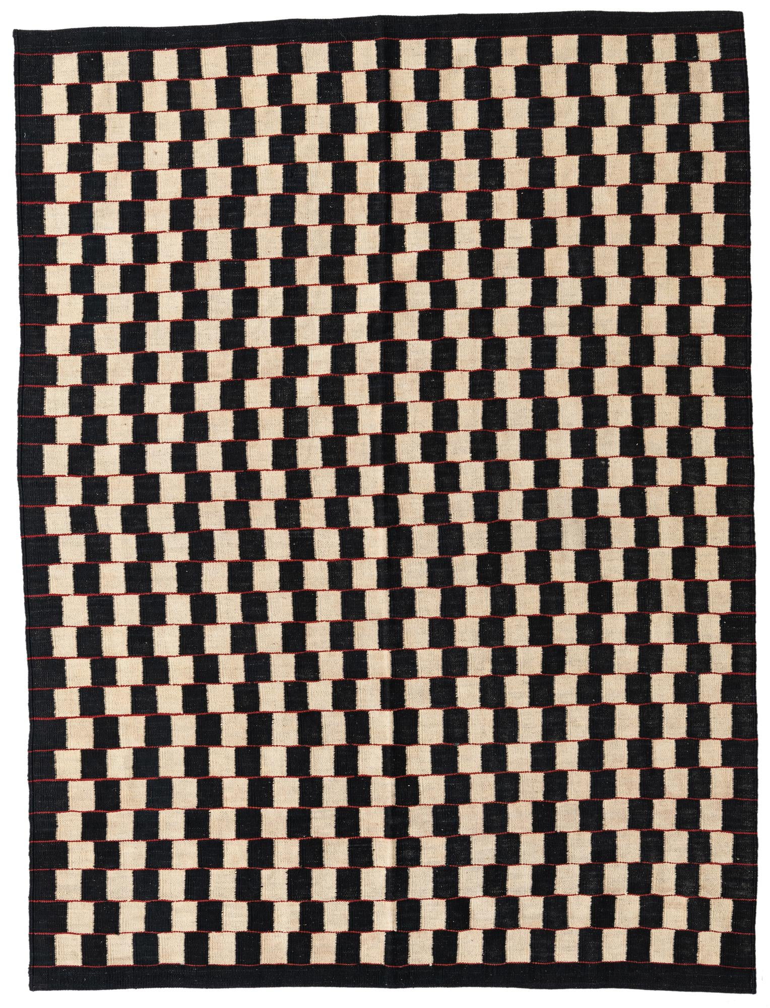 5' 8 x 7' 6 Hand Woven Kilim Modern Wool Rug