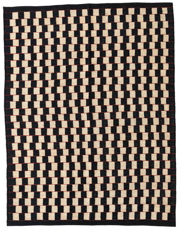 Detail image of 5' 8 x 7' 6 Hand Woven Kilim Modern Wool Rug