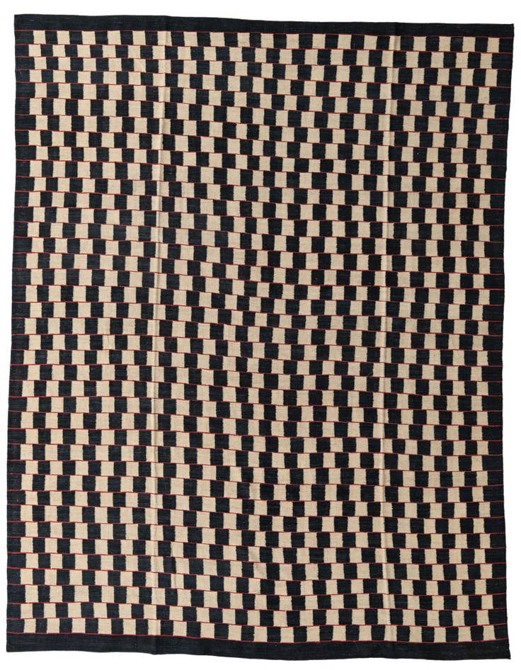 Detail image of 8' x 9' 7 Hand Woven Kilim Modern Wool Rug