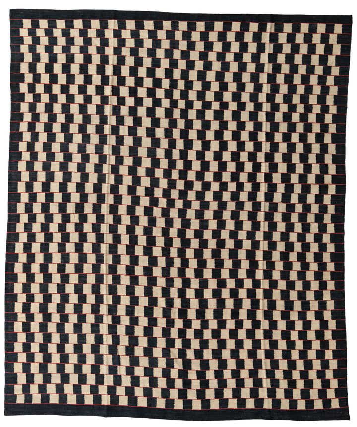 8' x 9' 7 Hand Woven Kilim Modern Wool Rug