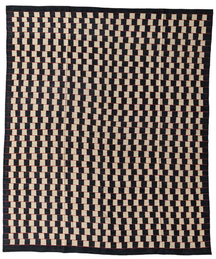 Detail image of 8' x 9' 7 Hand Woven Kilim Modern Wool Rug