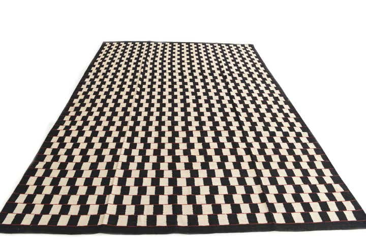8' 4 x 11' 4 Hand Woven Kilim Modern Wool Rug