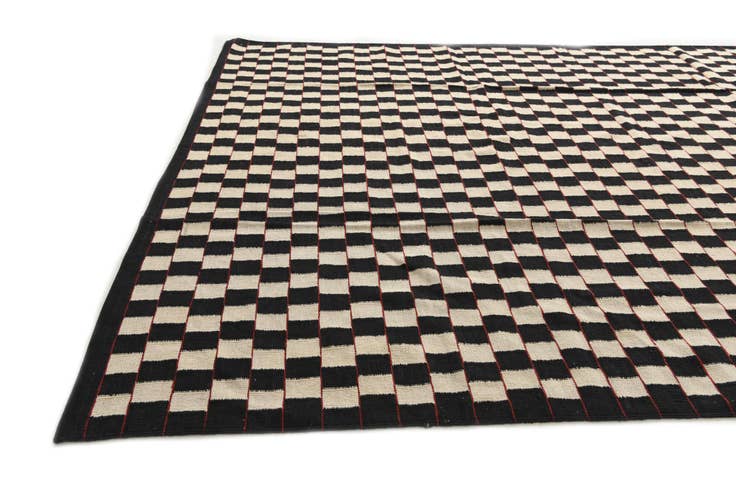 Detail image of 8' 4 x 11' 4 Hand Woven Kilim Modern Wool Rug