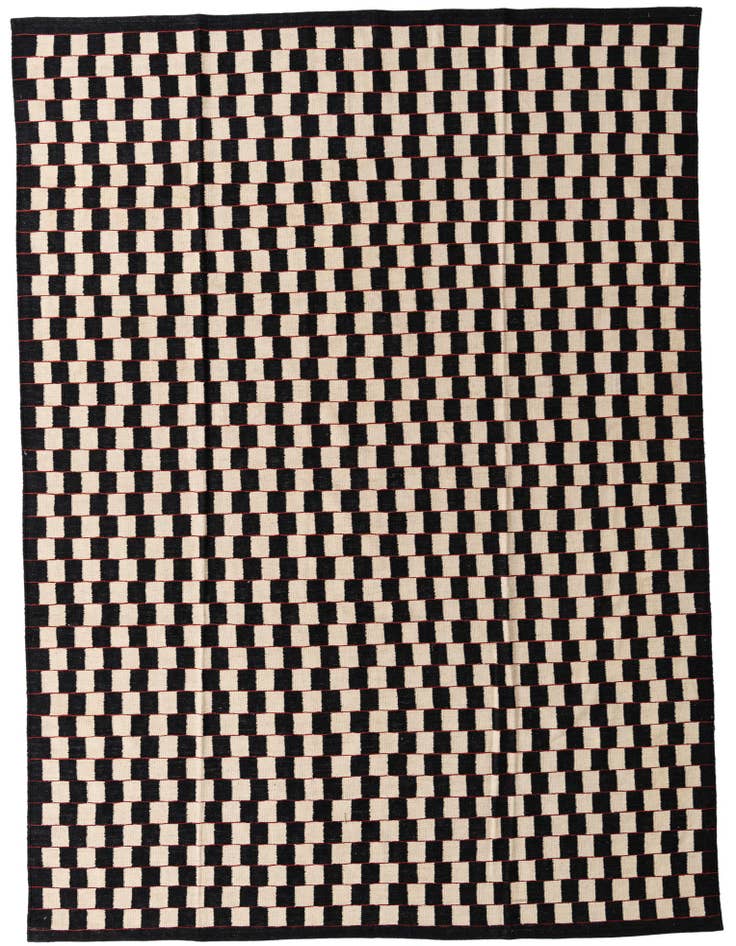 Detail image of 8' 4 x 11' 4 Hand Woven Kilim Modern Wool Rug