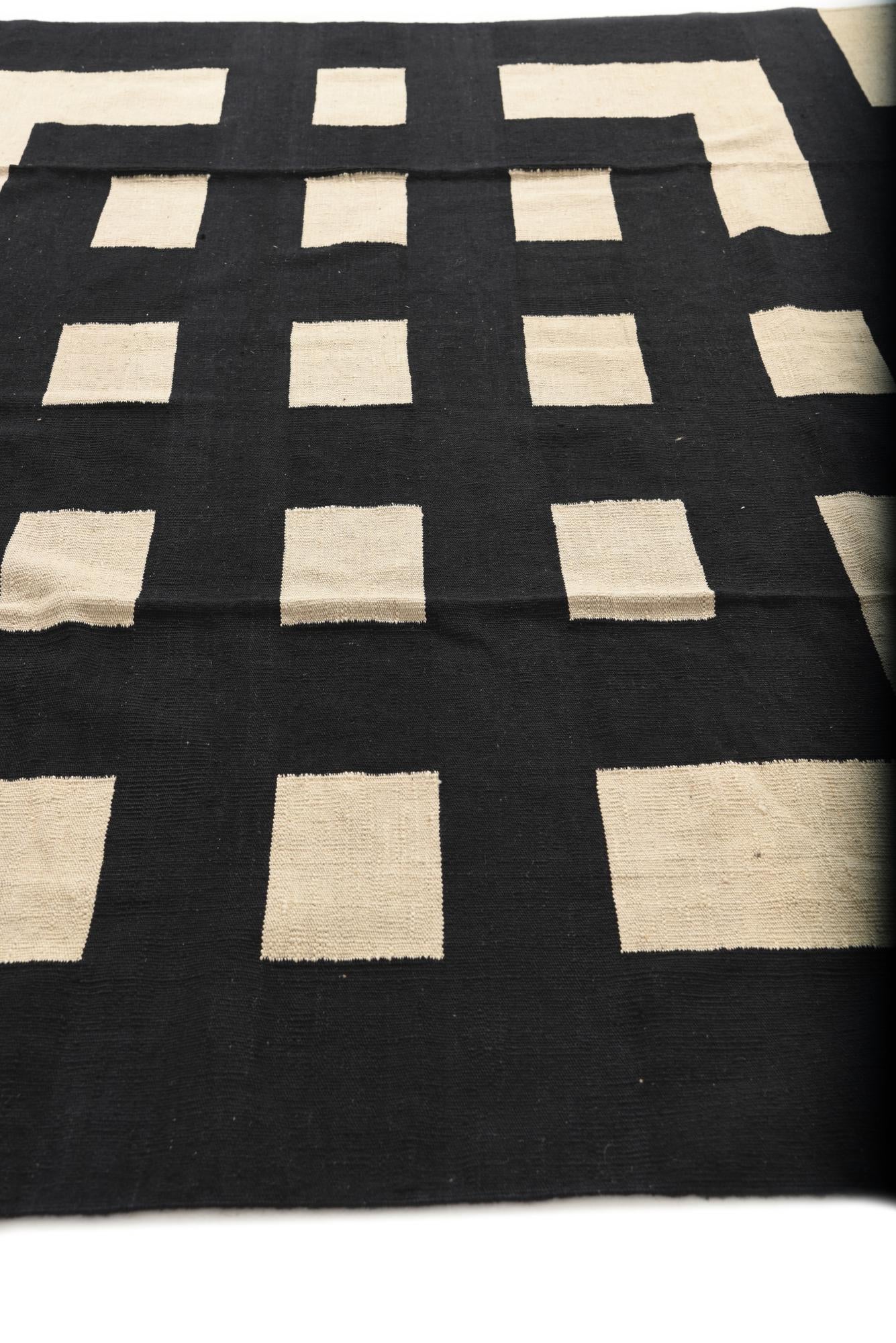 8' 4 x 9' 7 Hand Woven Kilim Modern Wool Rug