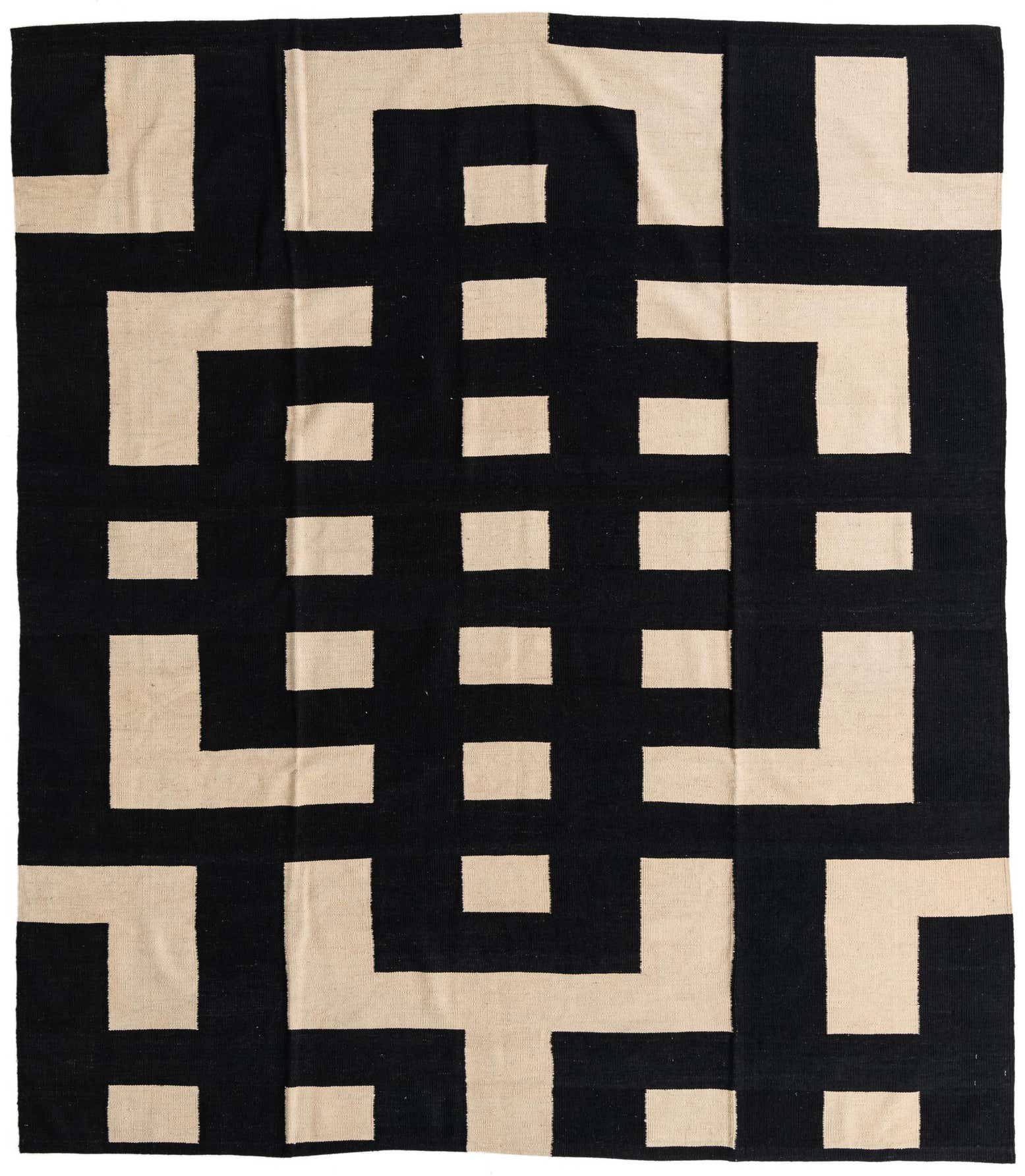 8' 4 x 9' 7 Hand Woven Kilim Modern Wool Rug